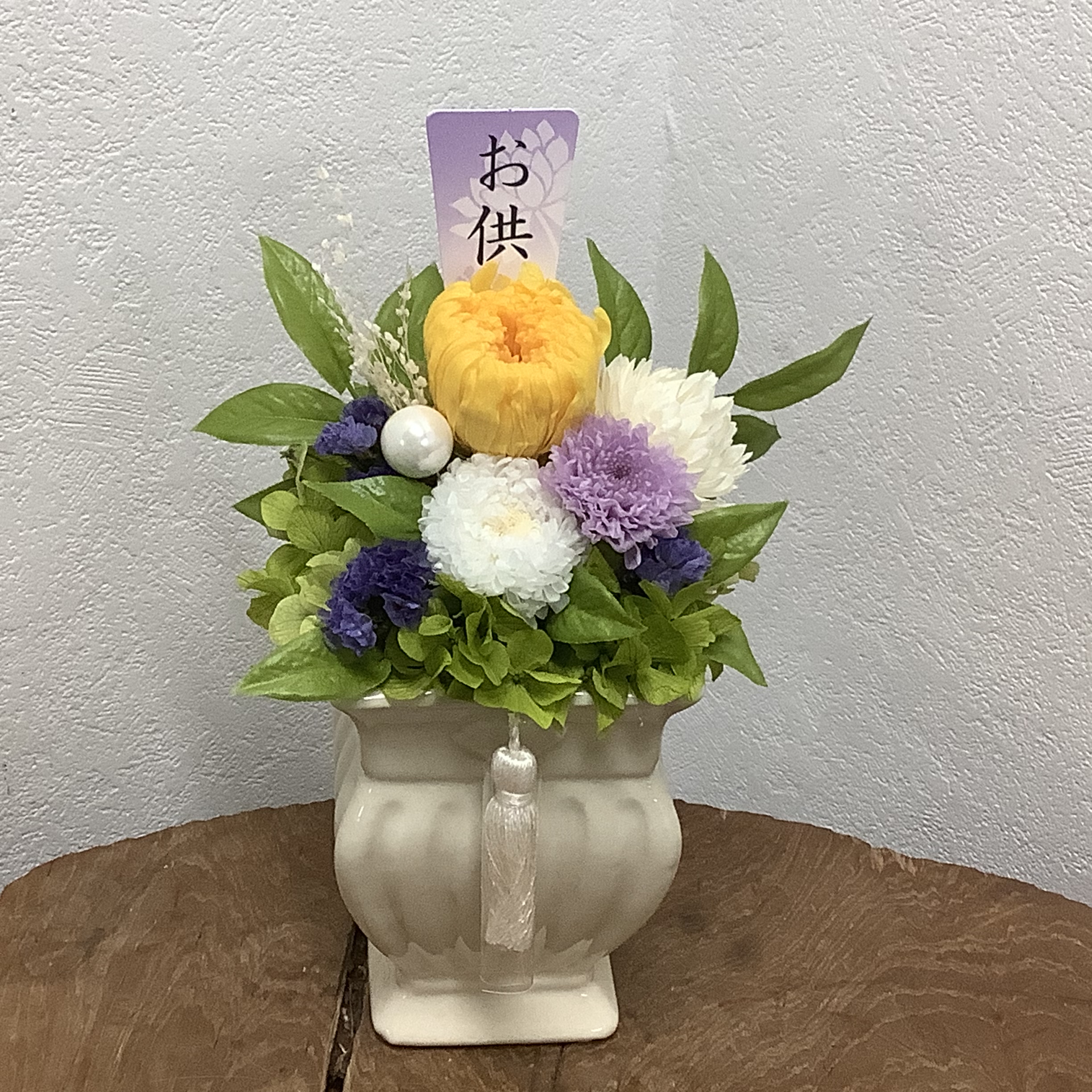 プリザーブドフラワー御供8800円税込送料込みY274クリアケースH21×18㎝